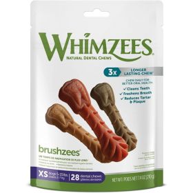 Whimzees Brushzees Dental Treats X-Small - 7.4 oz