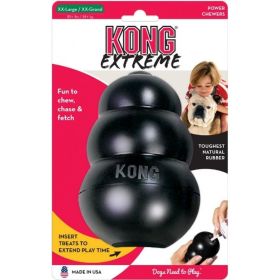 KONG Extreme KONG Dog Toy - Black - XX-Large - Dogs over 85 lbs (6" Tall x 1.5" Diameter)
