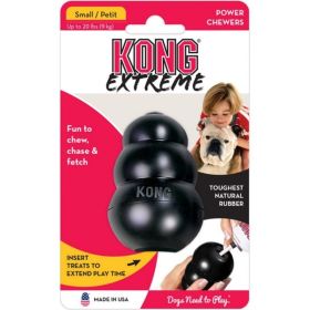 KONG Extreme KONG Dog Toy - Black - Small - Dogs up to 20 lbs (2.75" Tall x .75" Diameter)