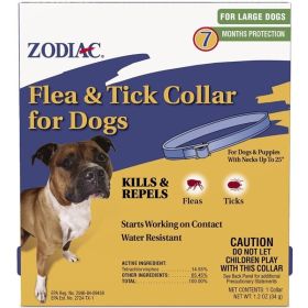 Zodiac Flea & Tick Collar for Large Dogs - 1 Collar - (7 Month Protection)