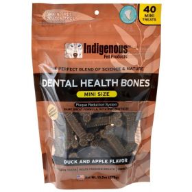 Indigenous Dental Health Mini Bones - Duck & Apple Flavor - 40 Count