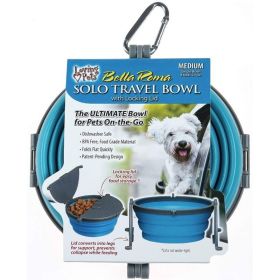 Loving Pets Bella Roma Blue Travel Bowl - 1 count - Medium