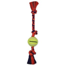 Mammoth Flossy Chews Color 3-Knot Tug with Tennis Ball 20" Medium - 1 count