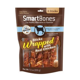 SmartBones Chicken Wrapped Peanut Butter Sicks Rawhide Free Dog Chew - 8 count