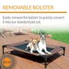 Original Bolster Pet Cot Elevated Pet Bed Chocolate/Black Mesh Large 30 X 42 X 7 Inches