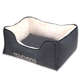 Touchdog 'Felter Shelter' Luxury Designer Premium Dog Bed (Color: Grey)